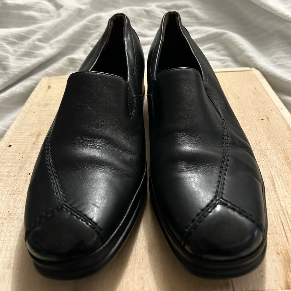 Semler Women's Black Schwarz Loafers Patent Leather Toe Shoes - UK Sz 8 US Sz 10